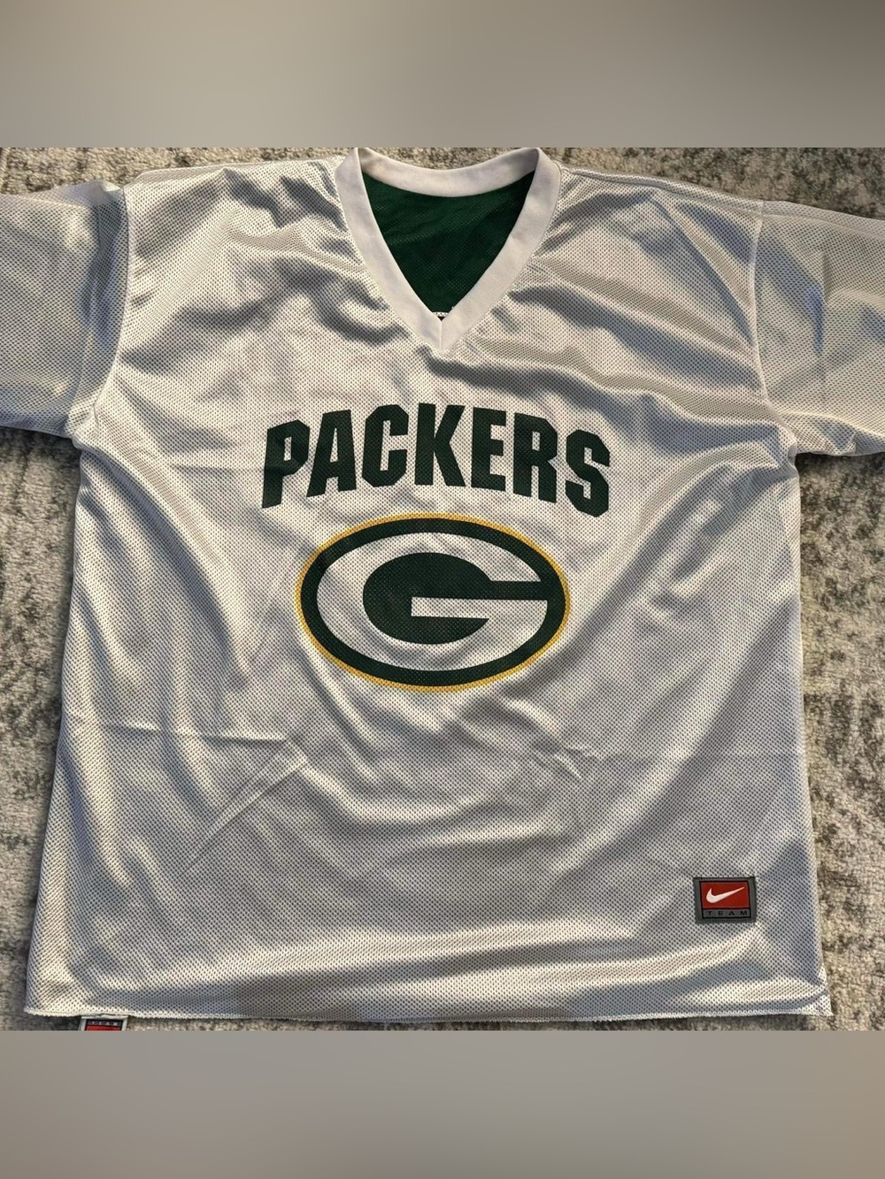 Green Bay Packers Nike Flag Football Reversible Jersey Size XL